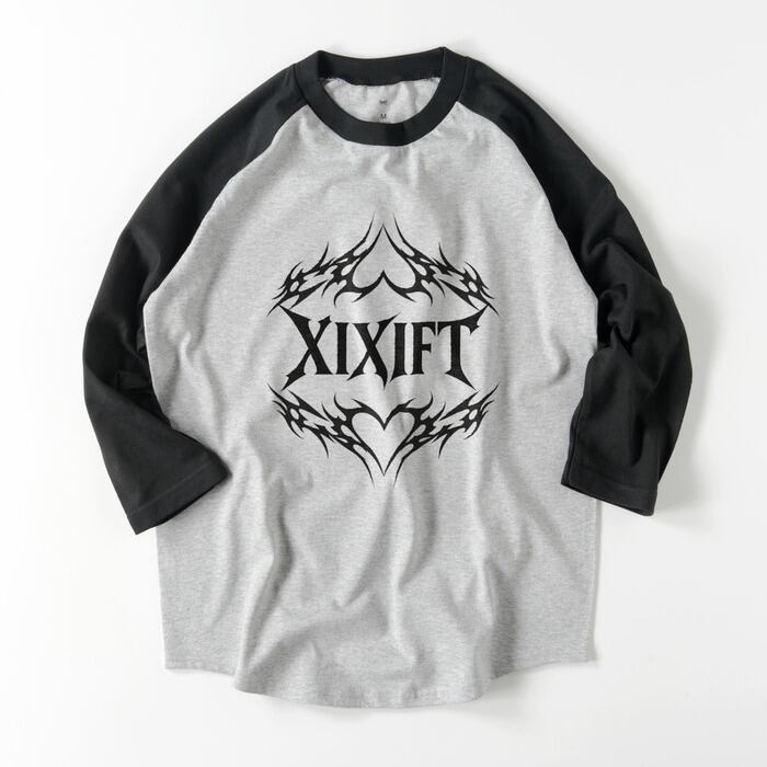 天使バックプリント7分袖ラグランTシャツ 杢グレー | PAY ID