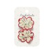 H2656R:Martha Ditsy Scallop Bow Clips-RED