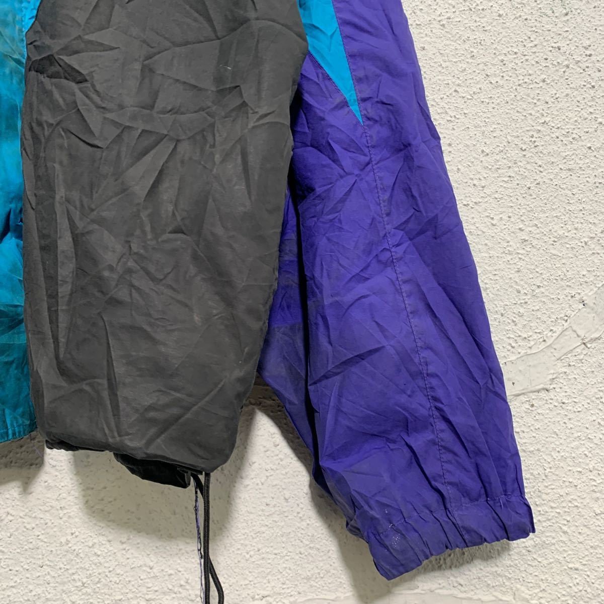 asics ジップアップ ナイロンジャケット XL ビッグサイズ グリーン