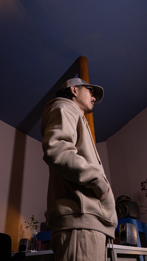 Logo Heavy Oz Hoodie [Beige]