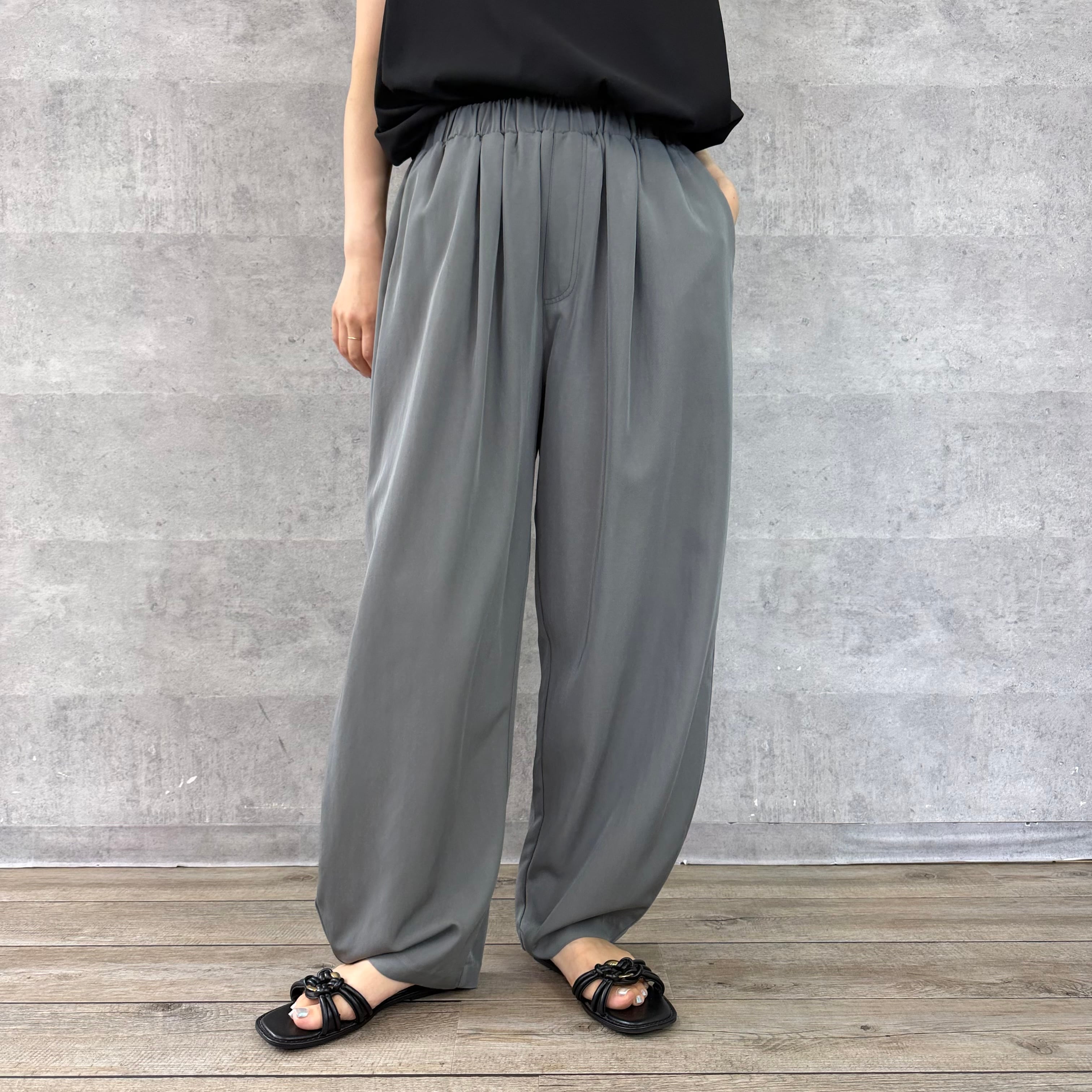 Anna Kerry モロッコパンツ　ブラック　ナイロン　カーブパンツ 即納】夏モロッコパンツ'26（NO.59261601） | AnnaKerry