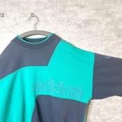 【最高配色】アディダス スウェット 80s 銀タグ ロゴ刺繍 ゆるだぼ 美品