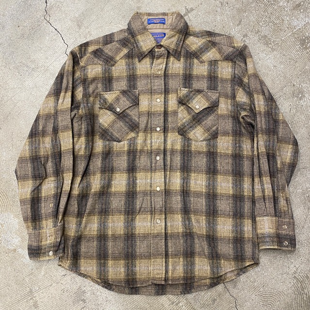 PENDLETON WOOL WESTERN CHECK SHIRT