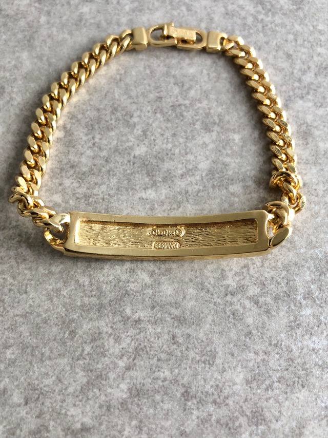 Christian Dior クリスチャン ディオール ブレスレット ゴールド CDプレート vintage ヴィンテージ オールド pmj4s6