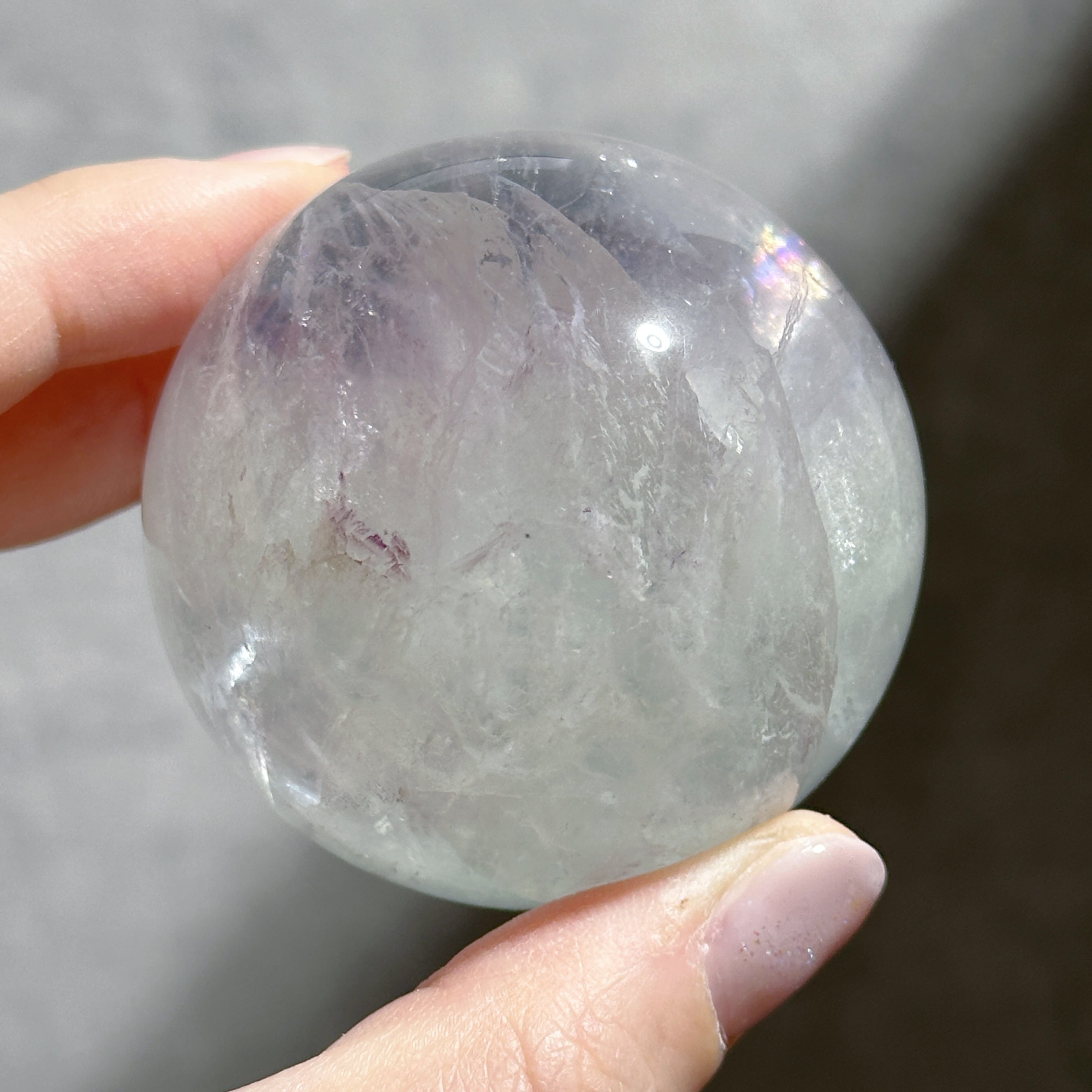 虹◎レインボーフローライト スフィア（丸玉）32◇ Rainbow Fluorite