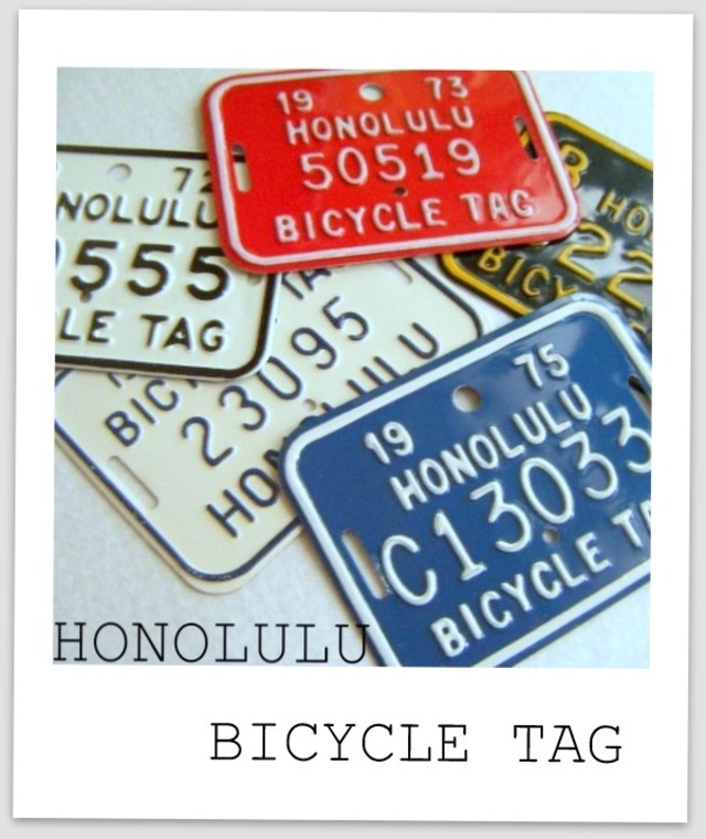 ハワイ1970年代/BICYCLE TAG