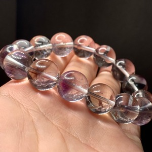 大人可愛い☆スモーキーエレスチャルアメジスト ブレスレット