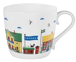 スウェーデン直輸入！マグカップ　スウェーデンの家 　マグカップ　マグ　食器　コップ　キッチン　北欧　Sweden　プレゼント　ギフト　北欧雑貨　キッチン雑貨