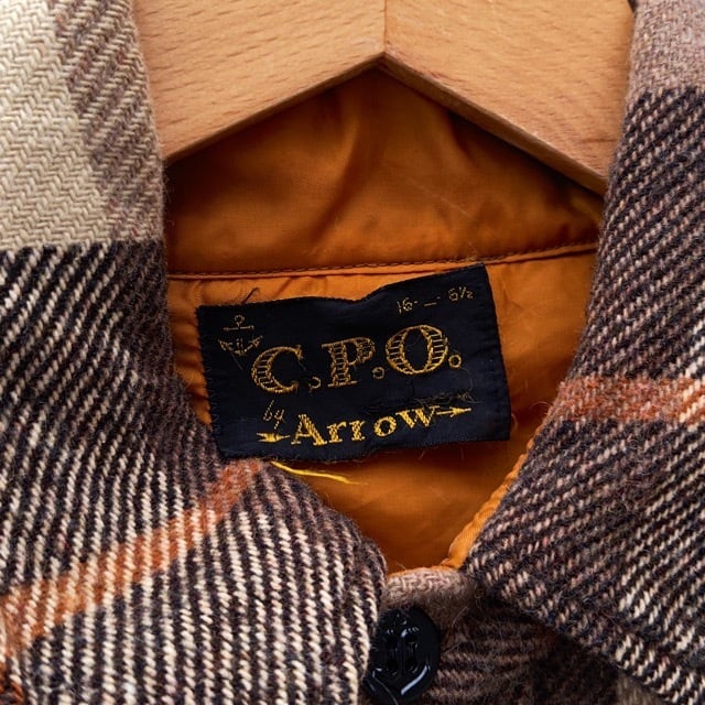 1960~70s Arrow Wool CPO Shirt Made in USA / アローアンカーボタン
