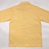 70s 80s CHEMISE LACOSTE シュミーズラコステ 文字ワニ 鹿の子 長袖 ポロシャツ 4/クリーム色 メンズ