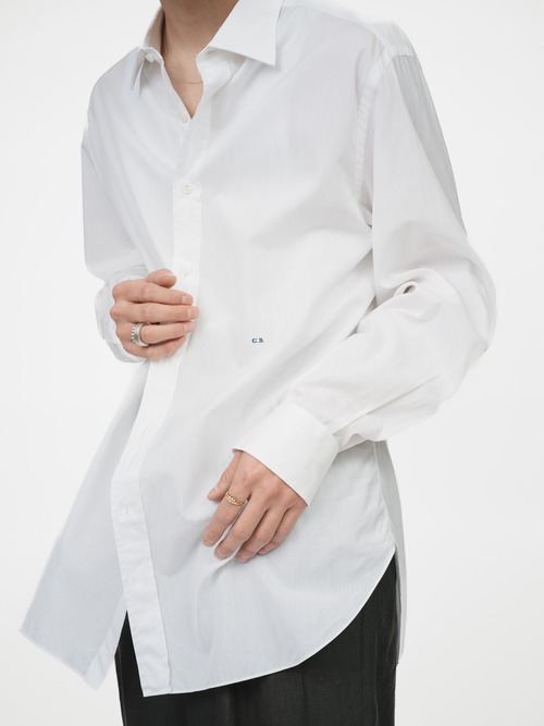[Early2000’s] “Brioni” White Cotton Dress Shirt  (Made in Italy)