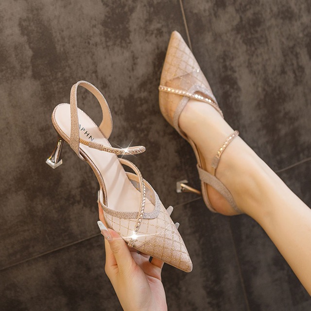 Sexy Pointed Rhinestone Glitter High Heels Stiletto (2color)　　V2298