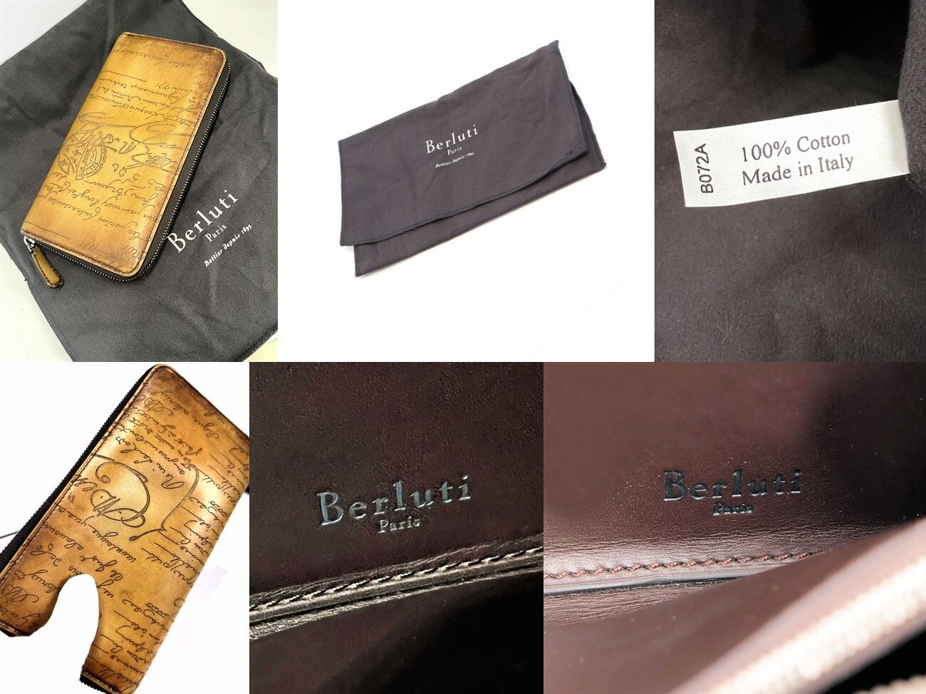Berluti ベルルッティ ラウンドファスナー レザー ジップ カリグラフィ