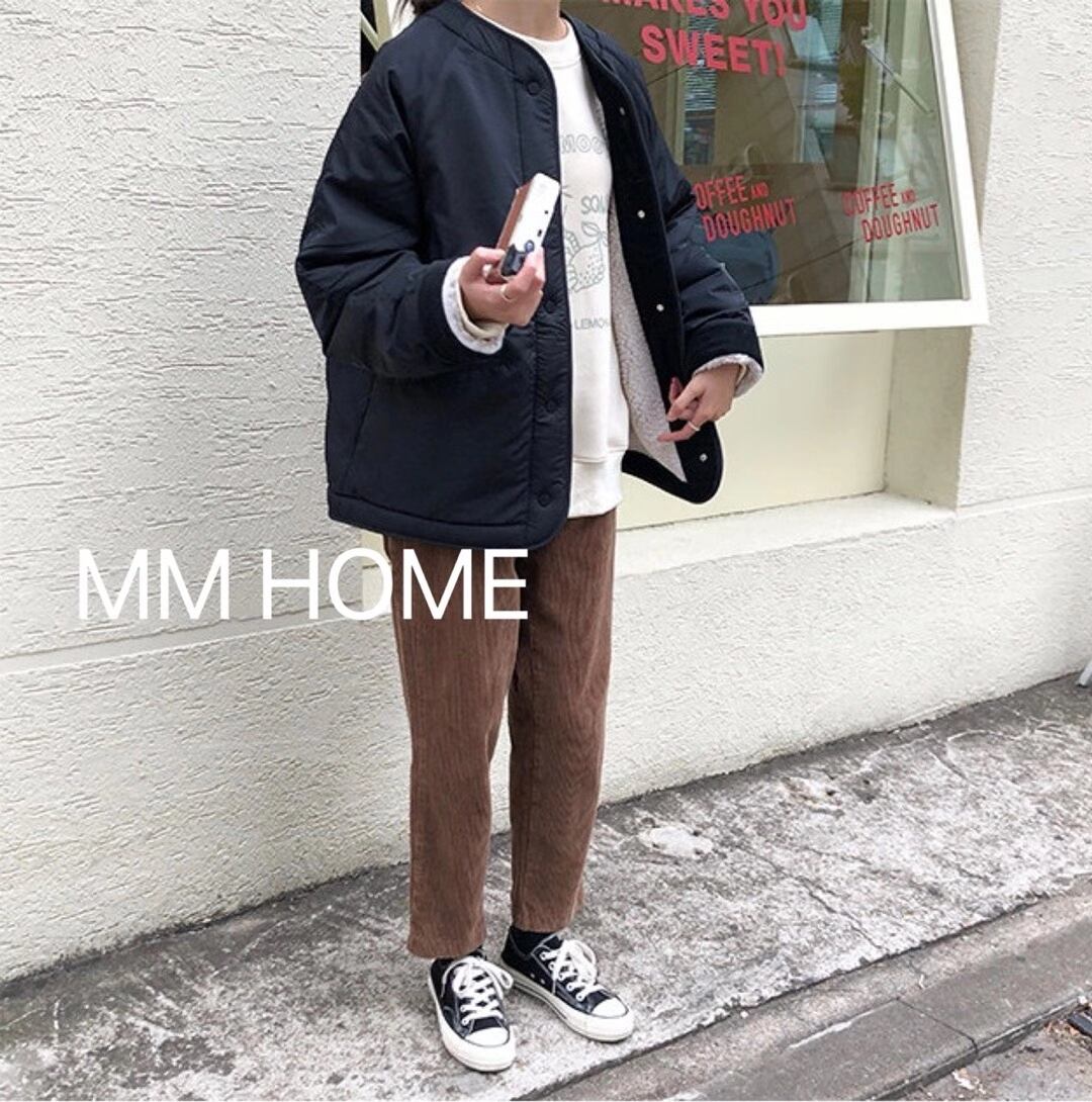 ノーカラー　裏ボアショートジャケット　AJ42441-6660