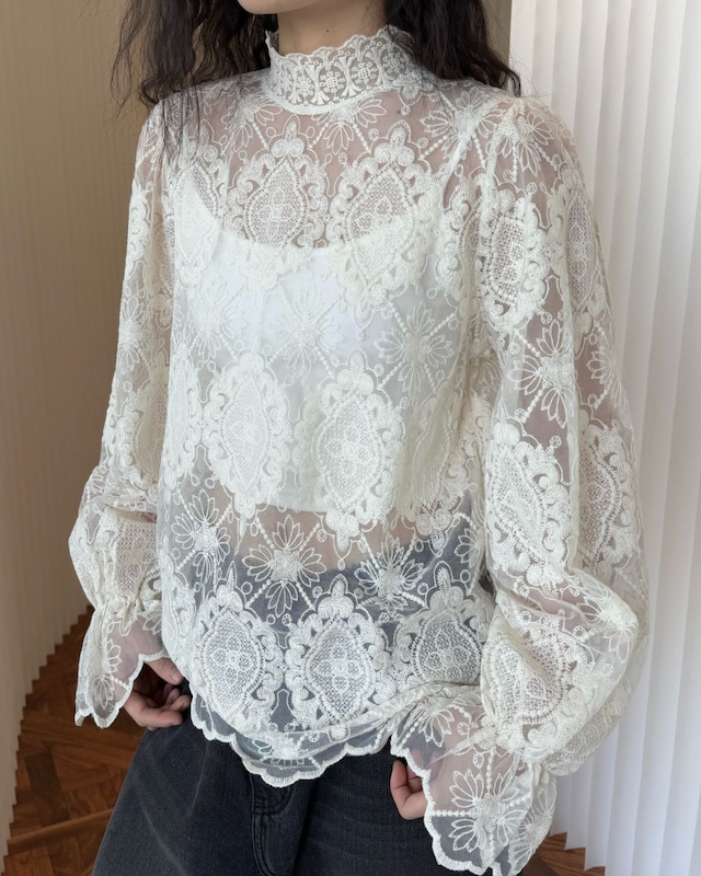 クロシェレースブラウス　3314