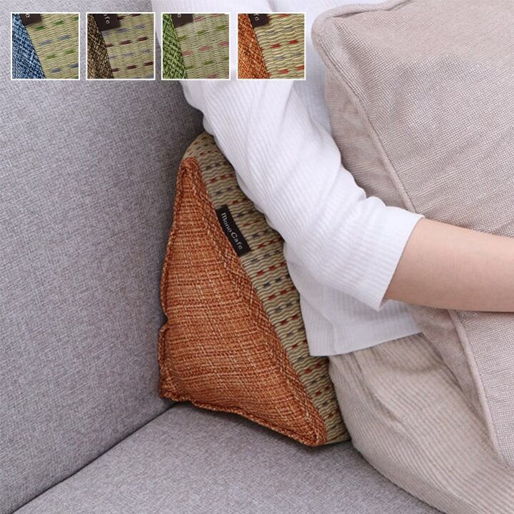 クッション くつろぎ い草 抗菌防臭 シンプル 小林製薬コバガード使用 約40×30×20cm オレンジ