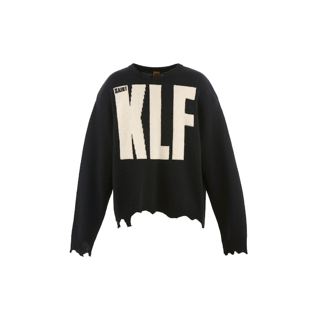 【SAINT Mxxxxxx】SM-HR1-0000-C08/KLF_CREW NECK KNIT/KLF/BLACK