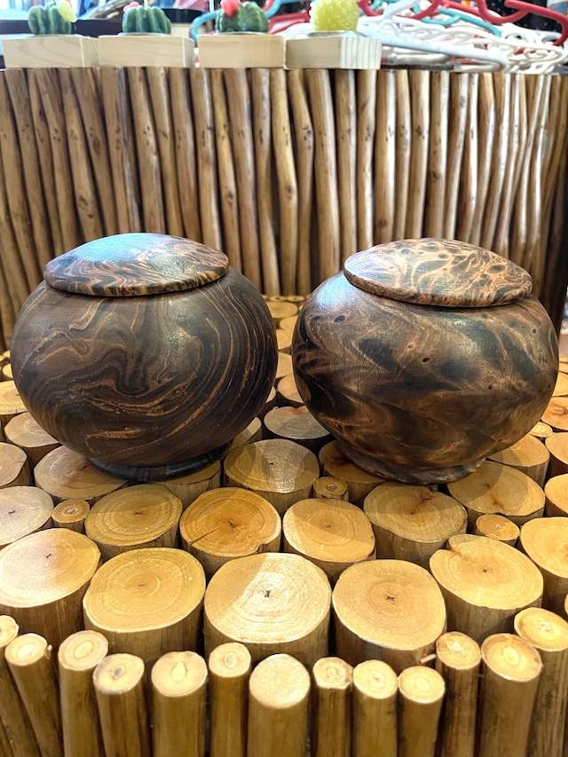 マンゴーウッド 小物入れ アジアンインテリア 木製小物入れ ボールボックス 木製アジアン雑貨 収納ケース 卓上小物入れ おしゃれ  ＊　A/T