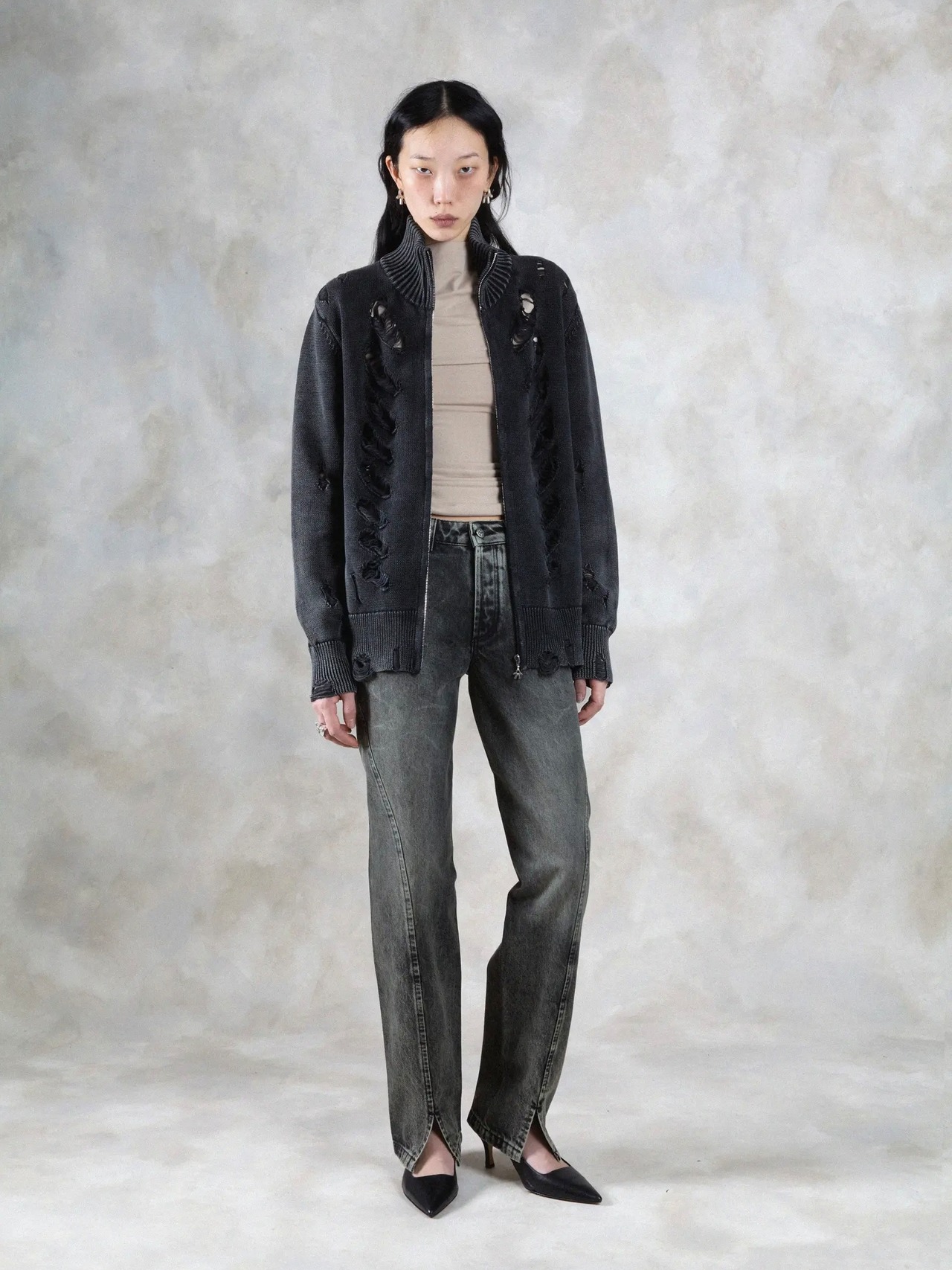 【26SS | WOMEN】AVAVAV アヴァヴァヴ / トップス / Cotton Zip Knit Sweater　F26-KNT-1350 - 3