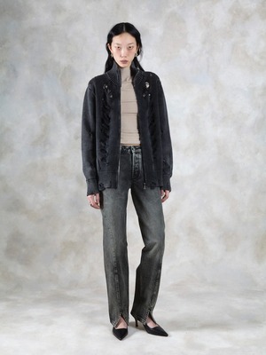 【26SS | WOMEN】AVAVAV アヴァヴァヴ / トップス / Cotton Zip Knit Sweater　F26-KNT-1350