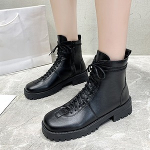 厚底 ショートブーツ レディース 春秋冬 おしゃれ 大人 きれいめ かわいい 編み上げ 裏起毛 ストリート系 歩きやすい 履きやすい ブラック 大人可愛い 大人女子