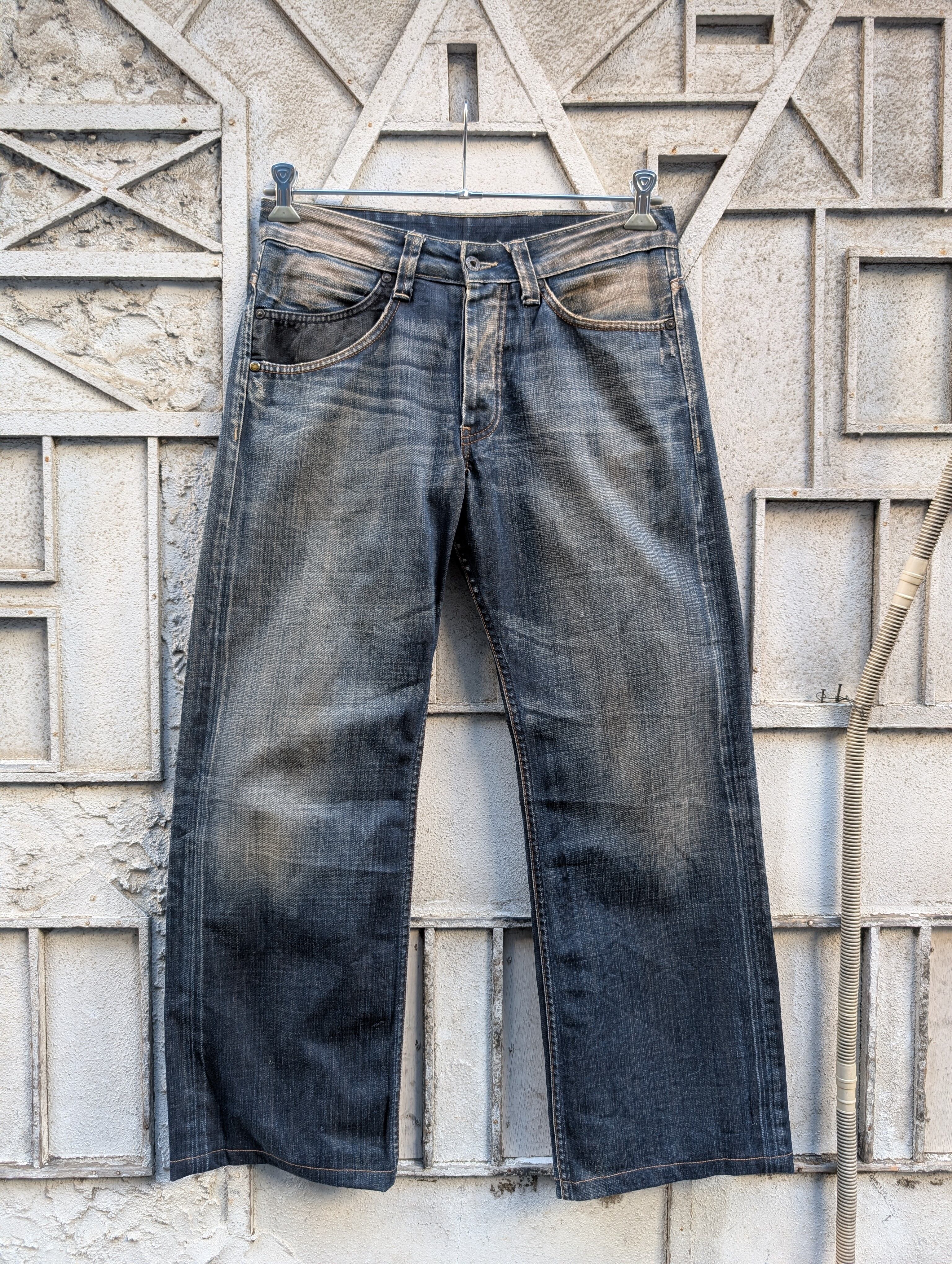 "UNKNOWN" fade denim pants