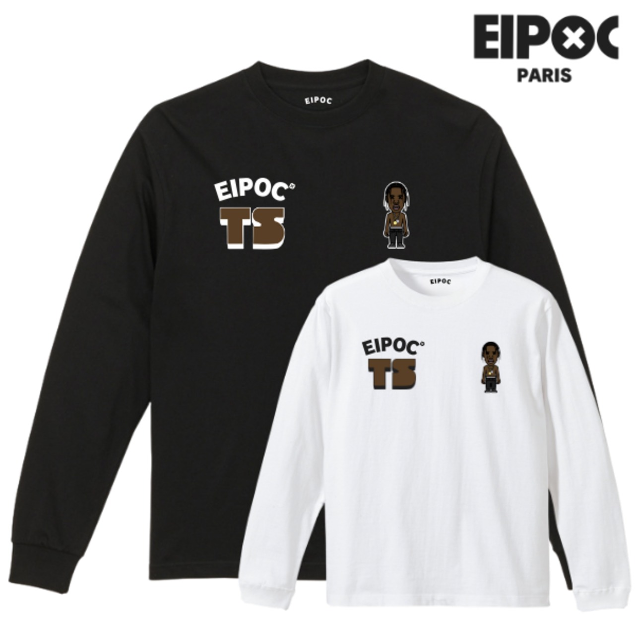 EIPOC PARIS "TS" L/S T-Shirts (Black/White) - 1