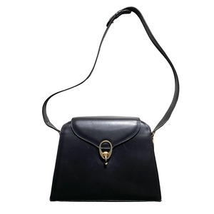 vintage CELINE black leather shoulder bag
