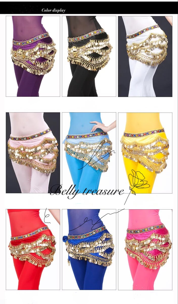 ベリーダンス用 328枚コインヒップスカーフ BQ10328