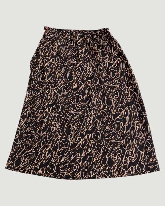 【古着】 ”LESLIE FAY” 総柄フレアスカート