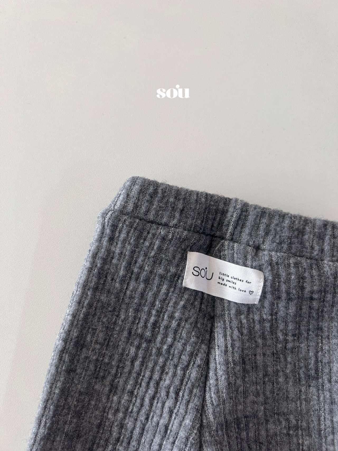 SO U［取寄］rib ribbon flare pants 26winter