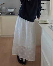 Sheer dot skirt　L0027