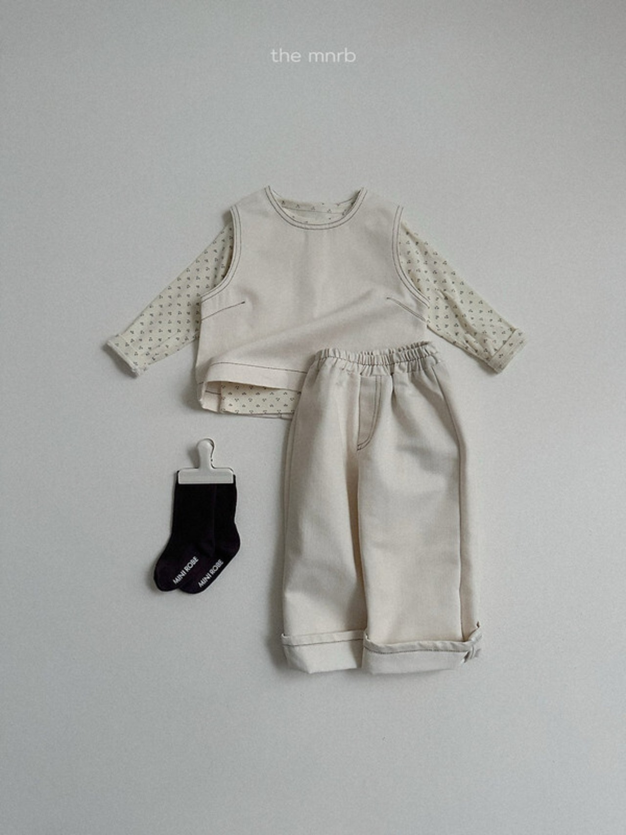 韓国子供服 / minirobe / 26Autumn / ノンペイドデニムベスト / 秋服 *S~XL*
