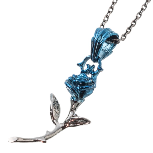 新作 ブルーローズペンダント AKP0150 Blue rose pendant シルバーアクセサリー Silver jewelry