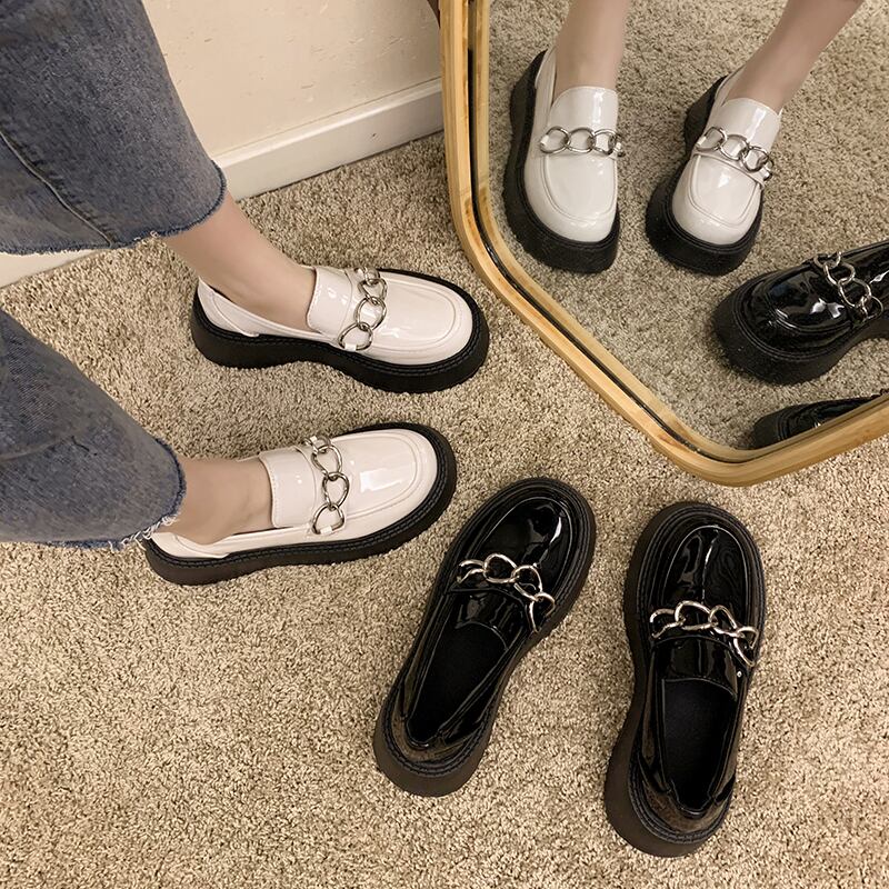 レザースプリングオータムレッドブラックスタイルシングル 靴 シューズ 春物 秋物 部族の婦人靴35998845029