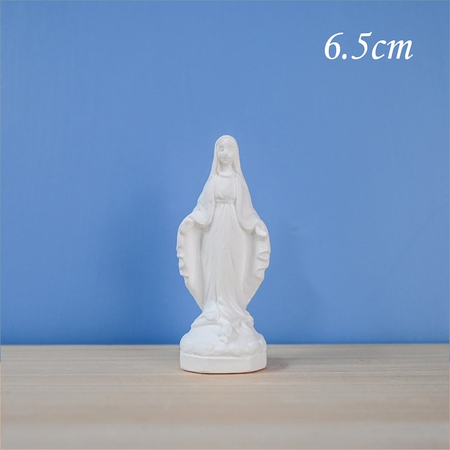 無原罪の聖母像【6.5cm】室内用白色仕上げ