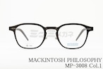 MACKINTOSH PHILOSOPHY 単式 跳ね上げ メガネ MP-3008 col.01 ウェリントン マッキントッシュフィロソフィー 正規品