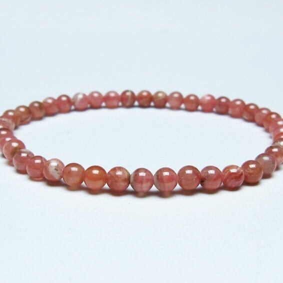 インカローズ ブレスレット 5mm ロードクロサイト ブレス 一点物 メール便可 [M便 1/10] 111-46590