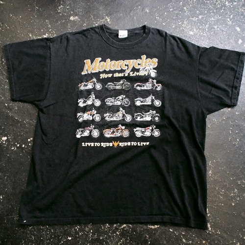 Motorcycle print tee 2XL