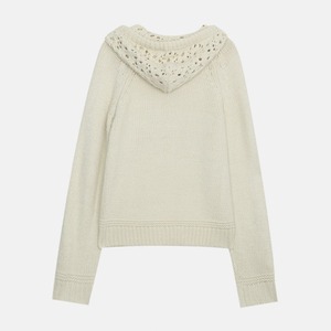 hooded knit cardigan　J00358