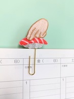 【EMB PAPER CLIP】 FOOD刺繍モチーフのクリップ・しおり