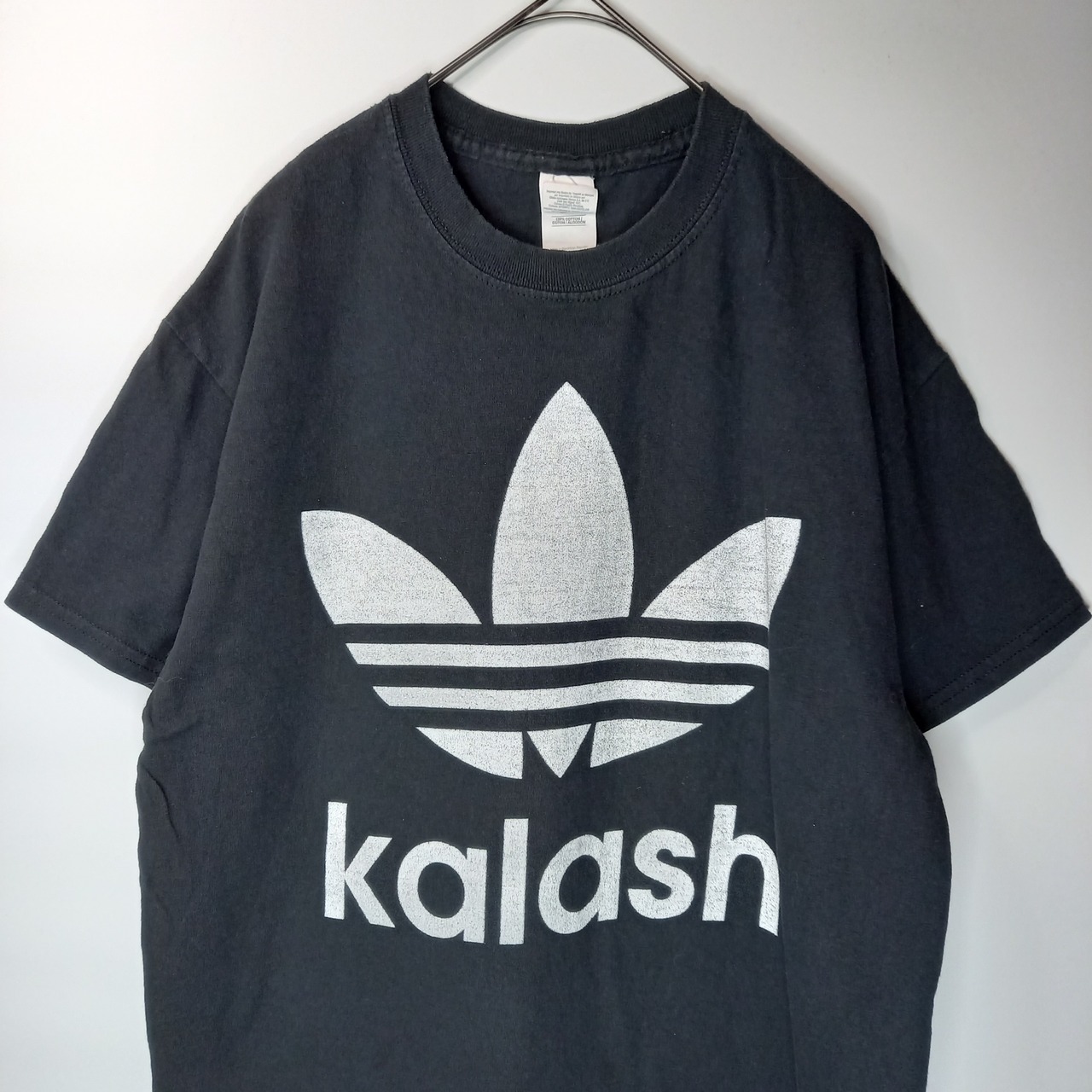 ギルダン　クルーネック　プリントTシャツ　半袖　ウルトラコットン　ブラック　M