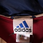 90s adidas ナイロンアノラックパーカー ホワイト×ネイビー アディダス