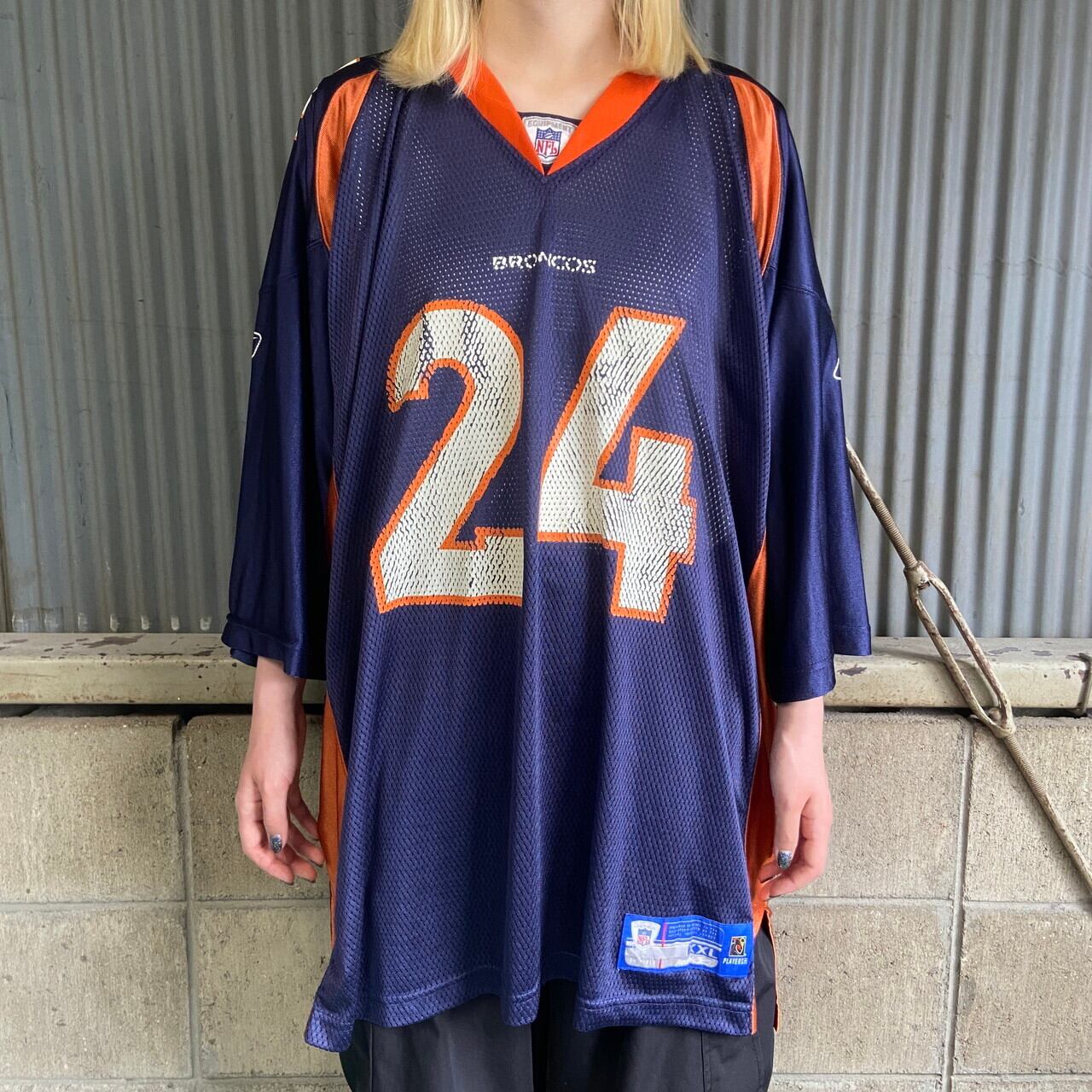 ビッグサイズ Reebok リーボック NFL デンバー・ブロンコス BAILEY 24 フットボールシャツ メンズ2XL 古着 DENVER  BRONCOS ユニフォーム アメフト メッシュ ネイビー オレンジ 紺色 大きいサイズ【ゲームシャツ】【FSS2308-50a】 | cave ...