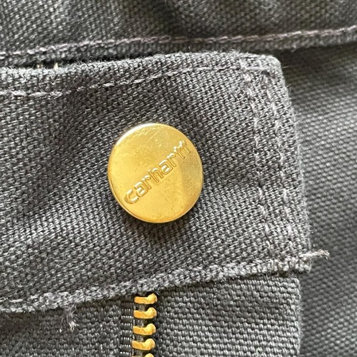 メキシコ製 ブラック ダブルニー Carhartt B01-M 34×36 詳細写真10