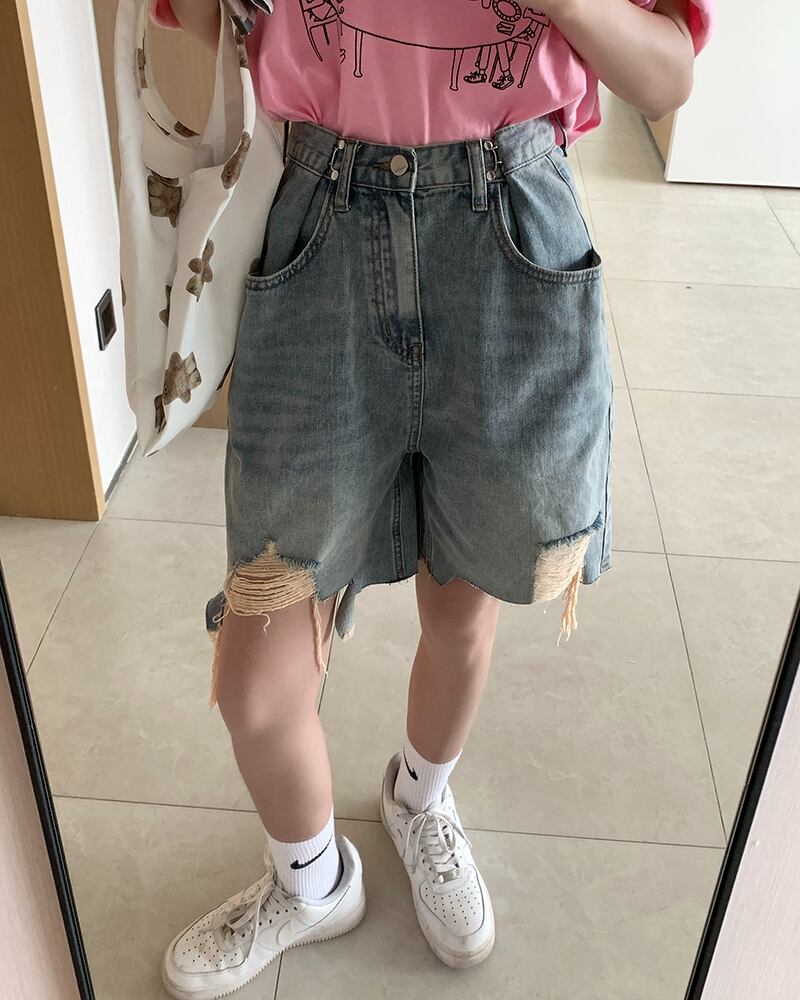 スタイルサマーショーツ レディースハイウェストウェストルーズパンツ ストリート かわいい 夏物 ブルマー ケッペル41777567245