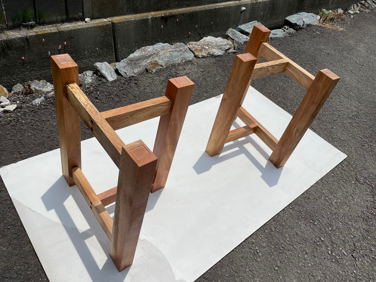 ケヤキ（欅）テーブル脚 １セット ダイニングテーブル 一枚板 DIY