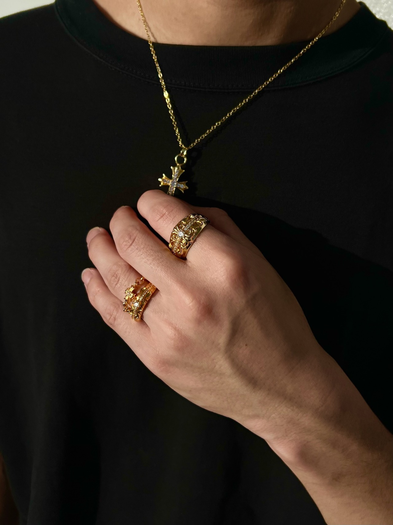 FLORAL RING SMALL GOLD