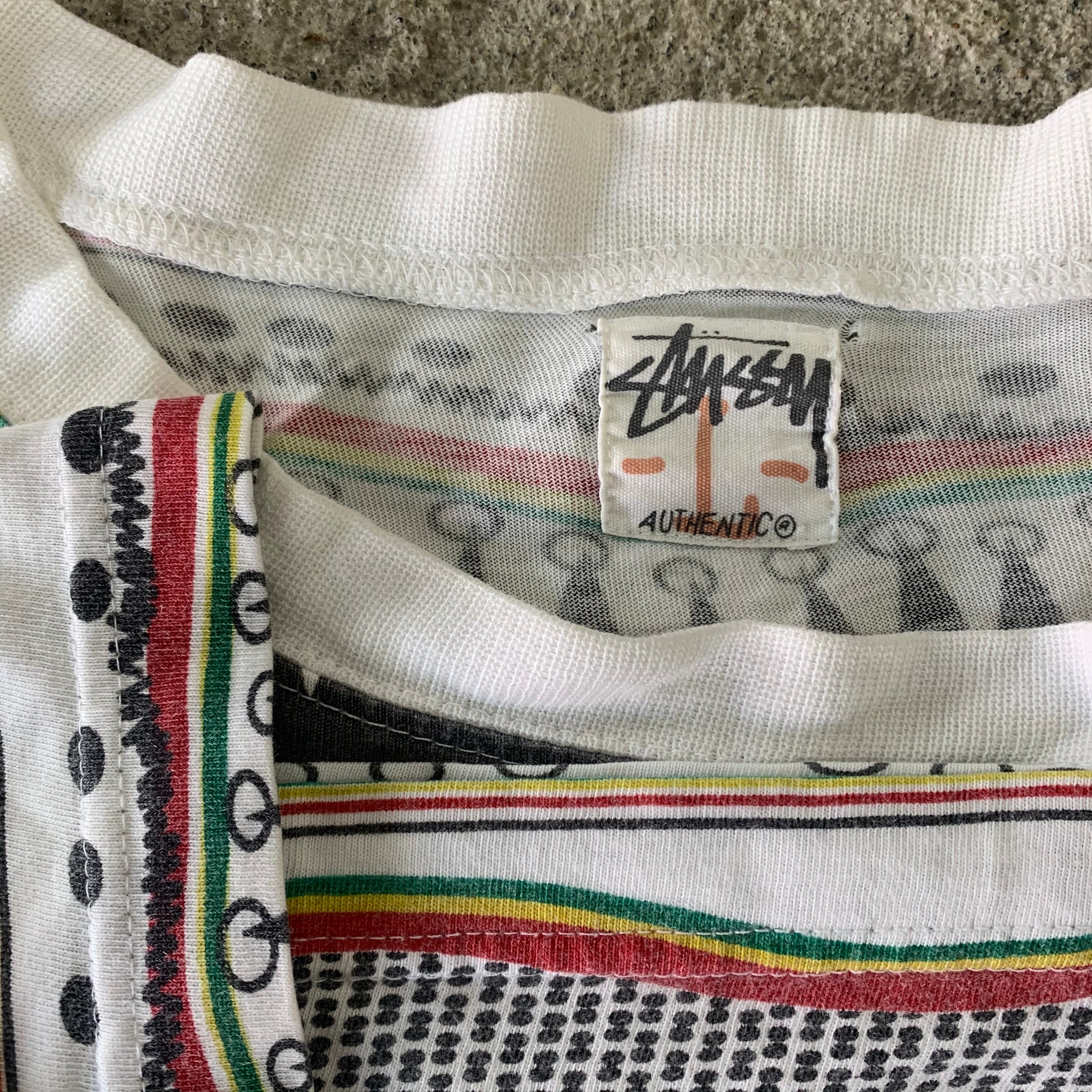 00s stussy border T-shirt | What'z up 00s stussy border T-shirt | What'z up