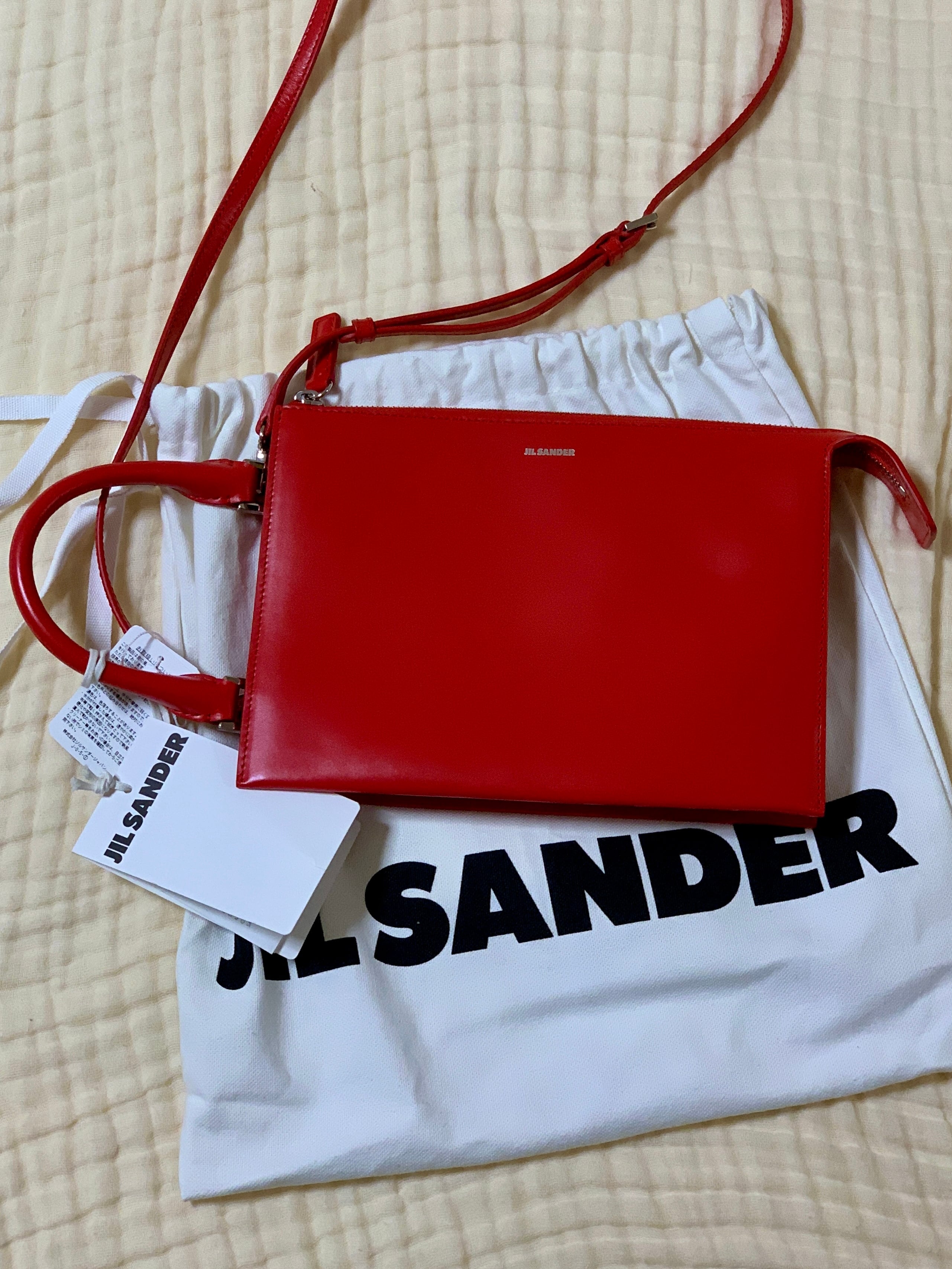 JIL SANDER レザー 赤 クラッチバッグ tootie 【公式通販】
